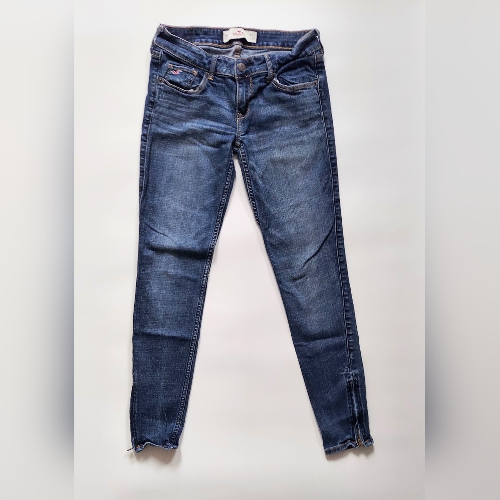 Hollister Zippered Ankle Skinny Jeans Blue Juniors Size 5R